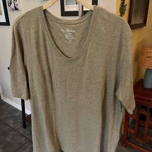 Chico's Khaki V-Neck Top